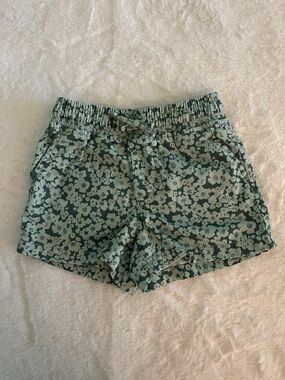 GAP Floral Drawstring Girls Shorts - Sage Green SZ 3